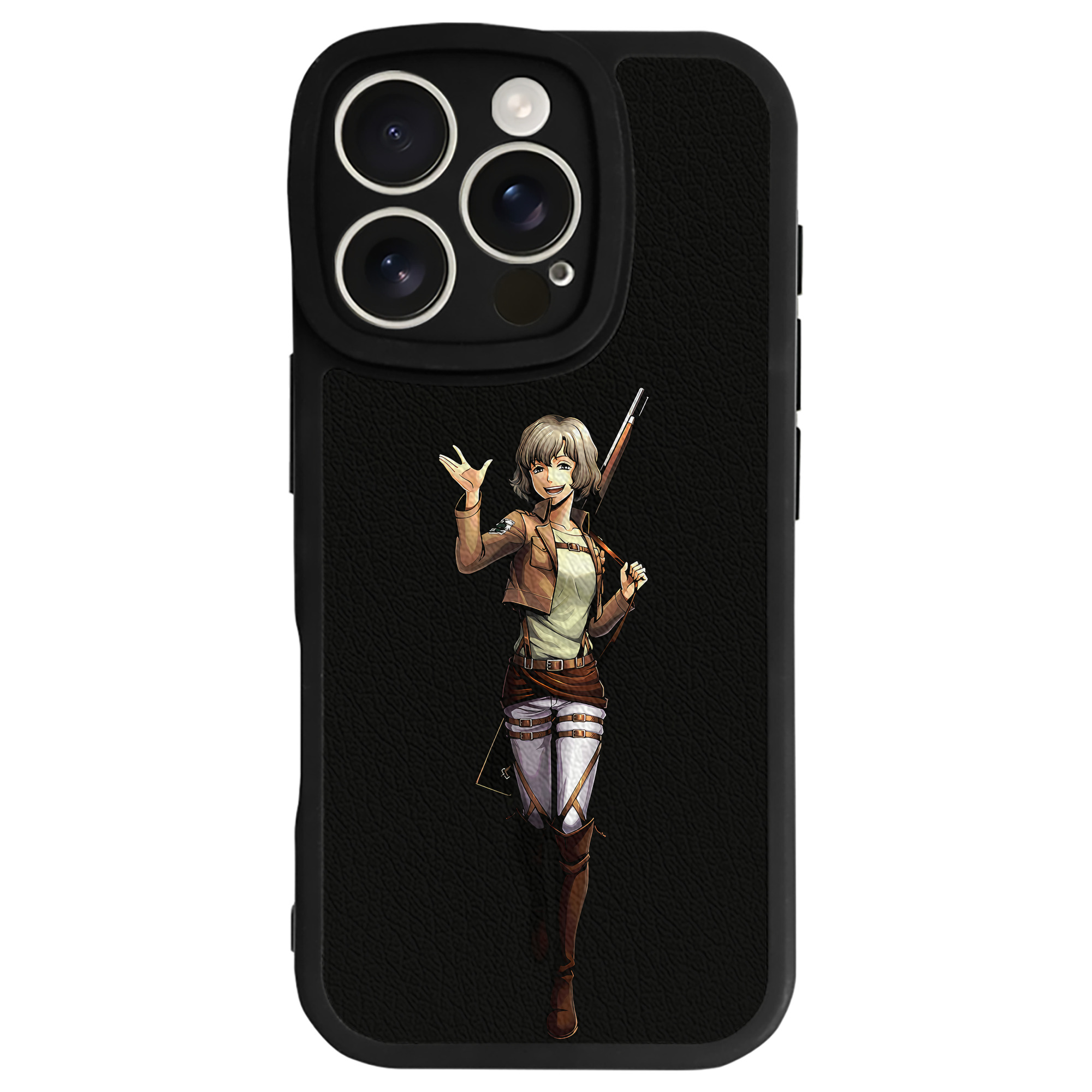 （画像用） 進撃の巨人 ヒツチ Attack on Titan Hitch 【iPhone 16シリーズ対応】シリコンスマホケース（レザー調） 材質：シリコン